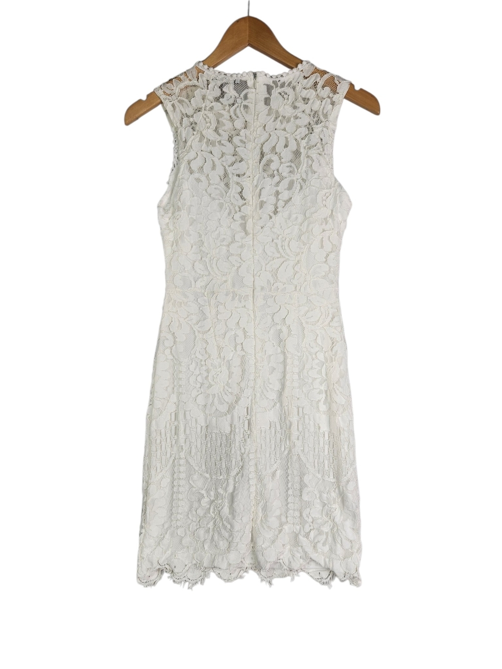 Fashion Nova White Lace Crochet Sheath Dress Small Bridal Shower Boho Mini Fairy - Picture 7 of 14